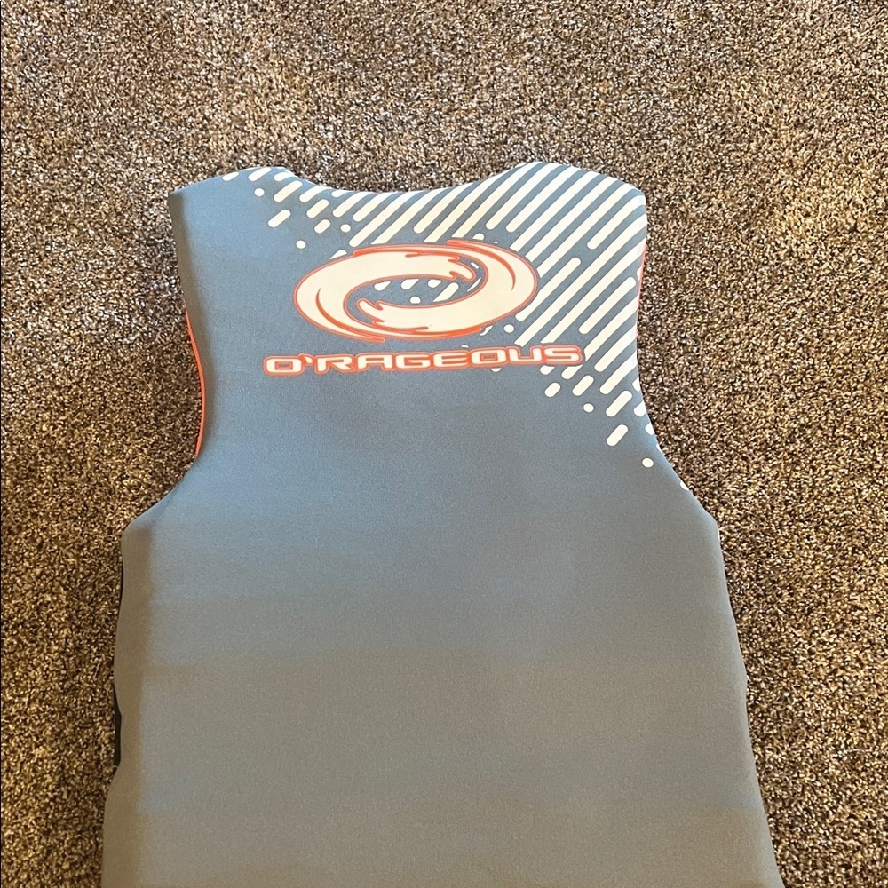 O'Neill Youth Swim Vest - Gray and Orange - Picture 2 of 4